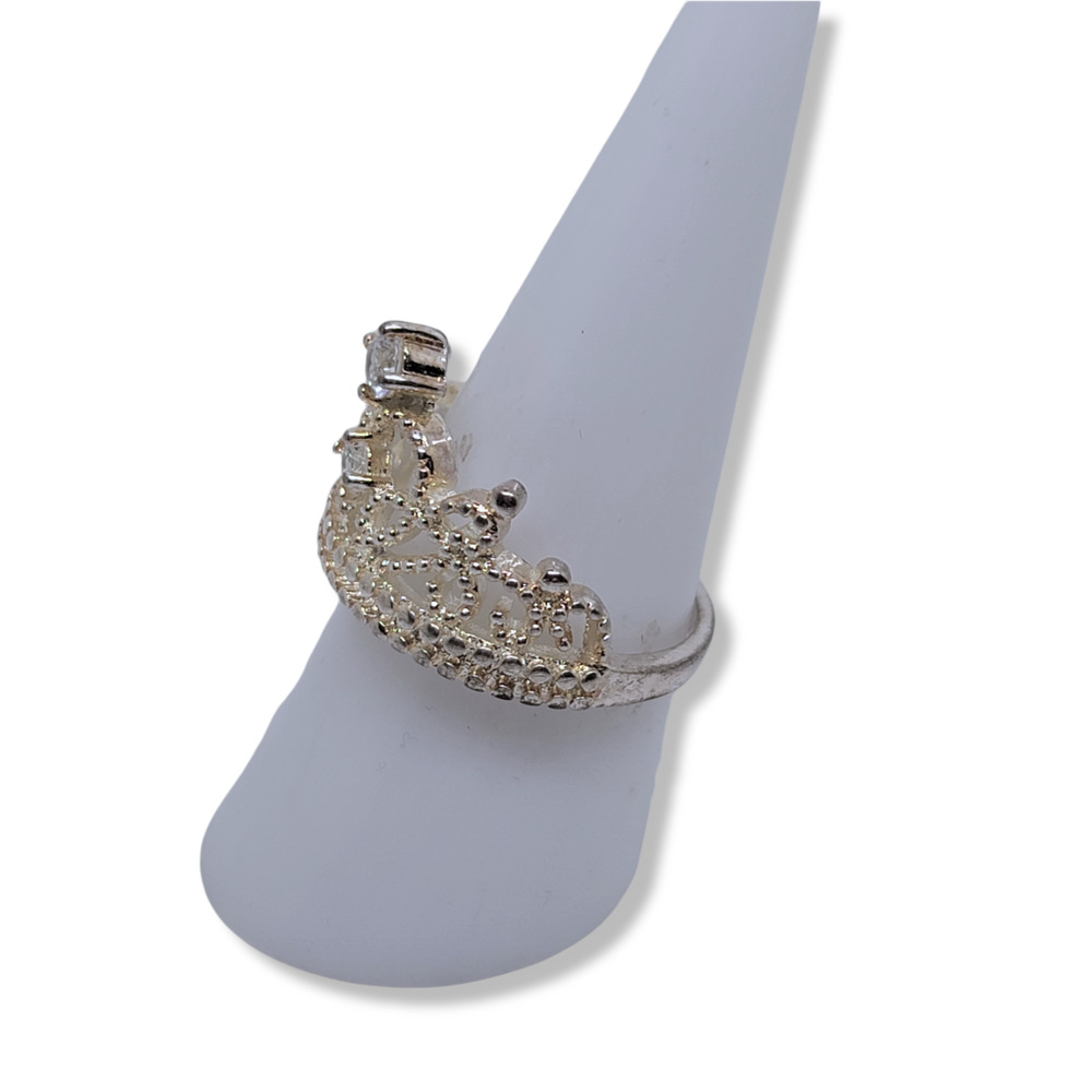 Sterling Silver Plated Round Simulated Diamond Cr… - image 5